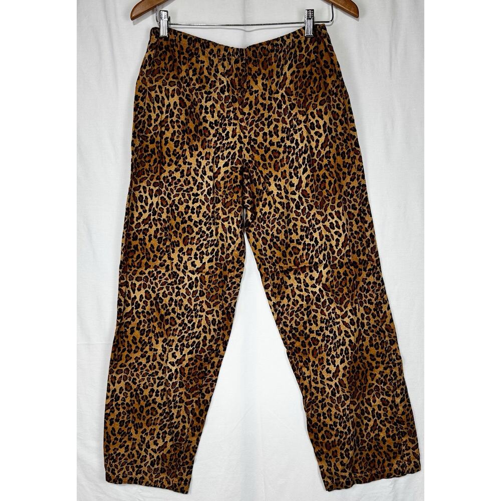 Lauren Ralph Lauren Leopard Print Pajama Set Women's Medium 2pc - Picture 9 of 10